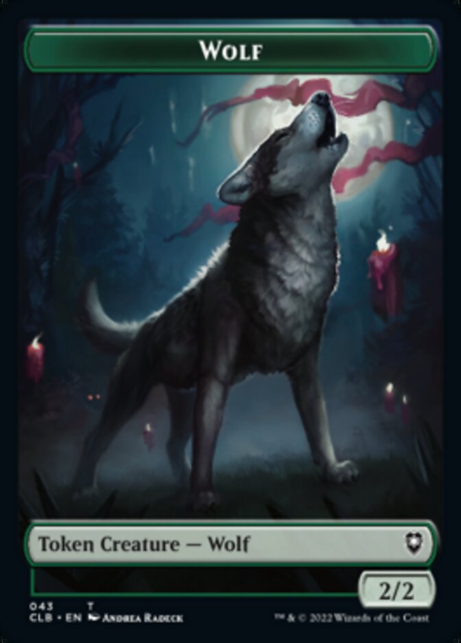 Wolf // Insect Double-Sided Token [Commander Legends: Battle for Baldur's Gate Tokens] - Destination Retro