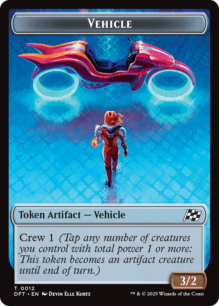Vehicle // Pilot Double-Sided Token [Aetherdrift Tokens] - Destination Retro