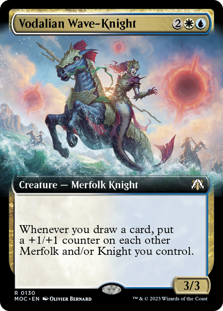 Vodalian Wave-Knight (Extended Art) [March of the Machine Commander] - Destination Retro