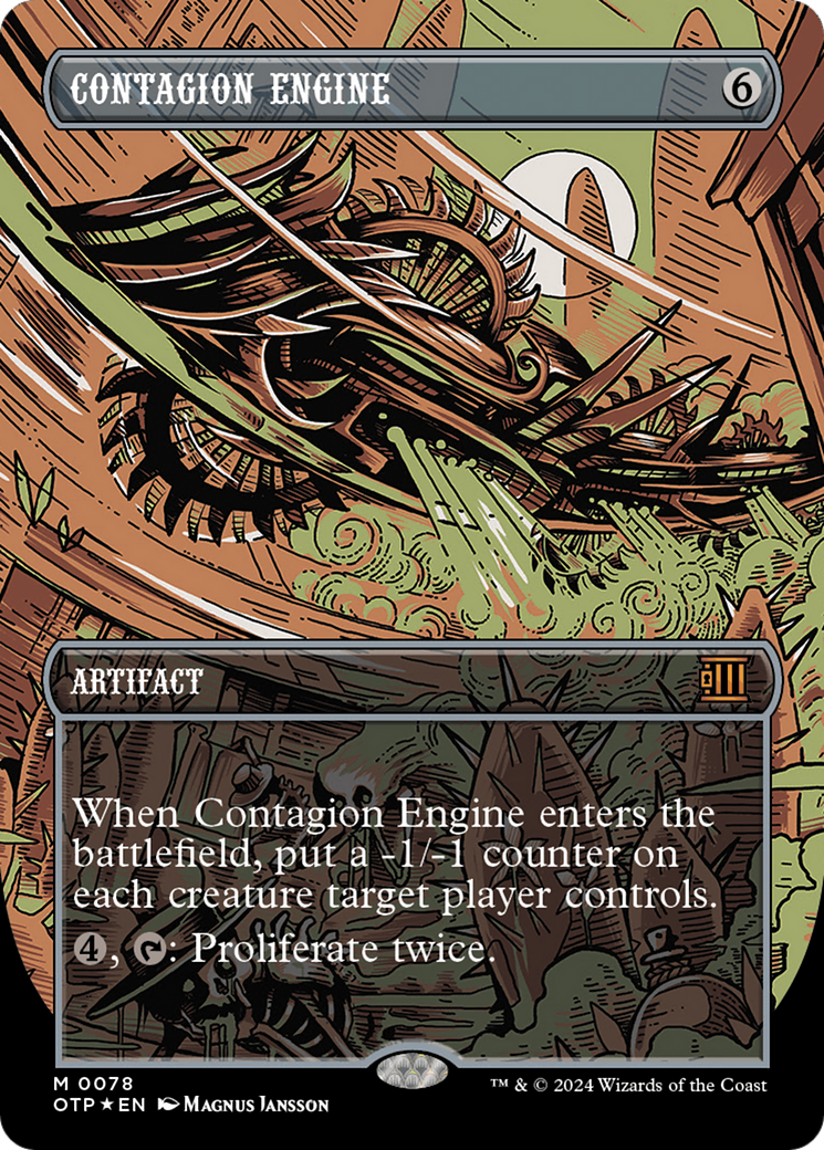 Contagion Engine (Textured Foil) [Outlaws of Thunder Junction: Breaking News] - Destination Retro