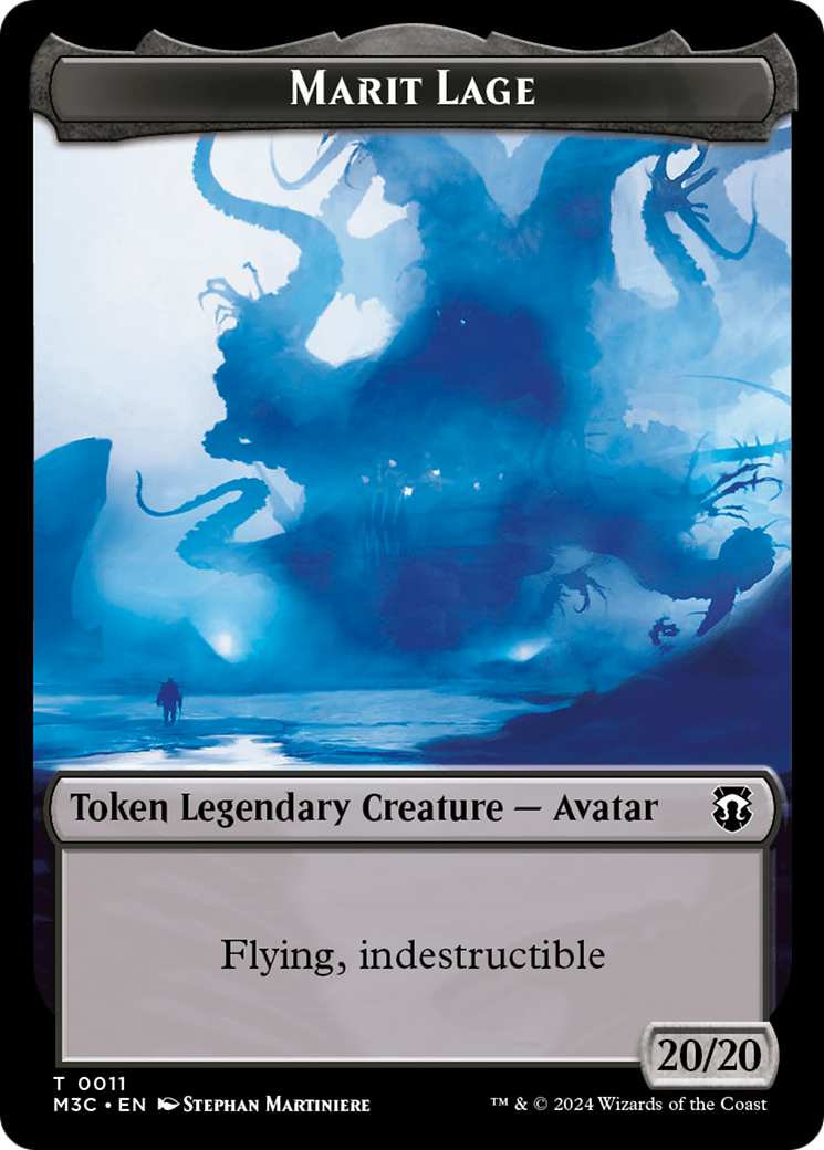 Marit Lage (Ripple Foil) // Sand Warrior Double-Sided Token [Modern Horizons 3 Commander Tokens] - Destination Retro
