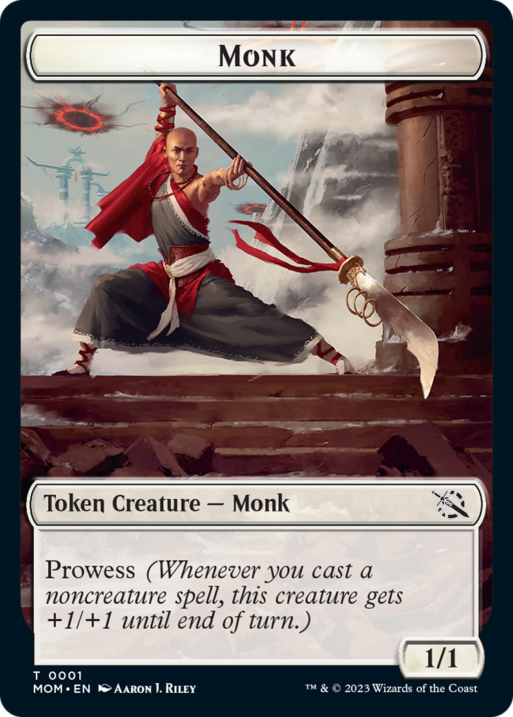 Monk // Kraken Double-Sided Token [March of the Machine Tokens] - Destination Retro