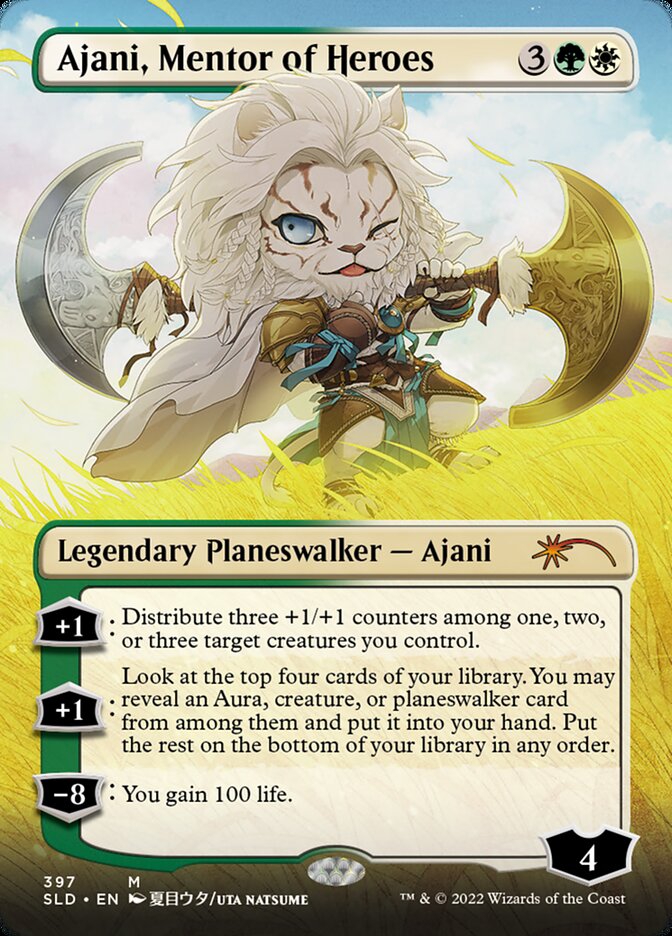 Ajani, Mentor of Heroes (Borderless) [Secret Lair Drop Series] - Destination Retro