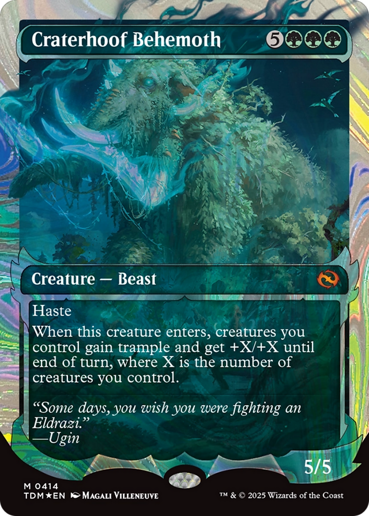Craterhoof Behemoth (Showcase) (Halo Foil) [Tarkir: Dragonstorm] - Destination Retro