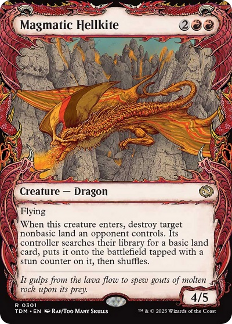 Magmatic Hellkite (Showcase) [Tarkir: Dragonstorm] - Destination Retro