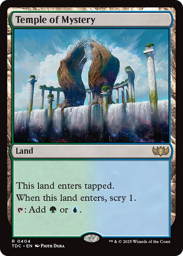 Temple of Mystery [Tarkir: Dragonstorm Commander] - Destination Retro