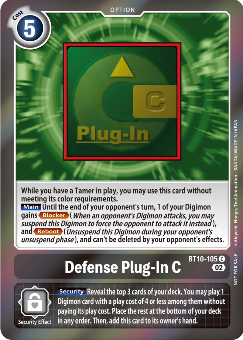 Defense Plug-In C [BT10-105] (Event Pack 4) [Xros Encounter Promos] - Destination Retro
