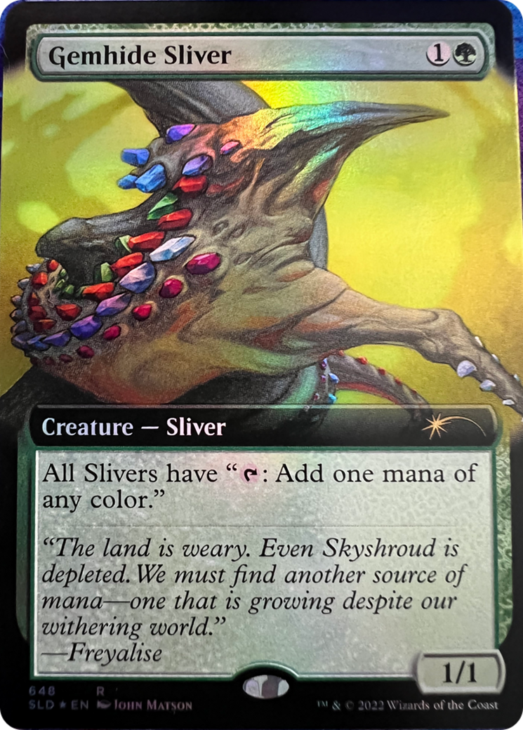 Gemhide Sliver (Extended Art) [Secret Lair Drop Series] - Destination Retro