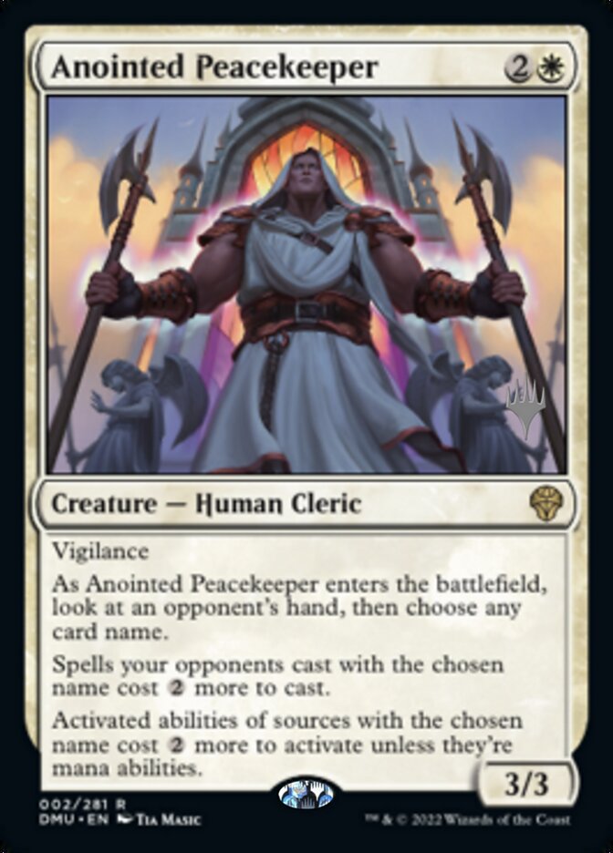 Anointed Peacekeeper (Promo Pack) [Dominaria United Promos] - Destination Retro