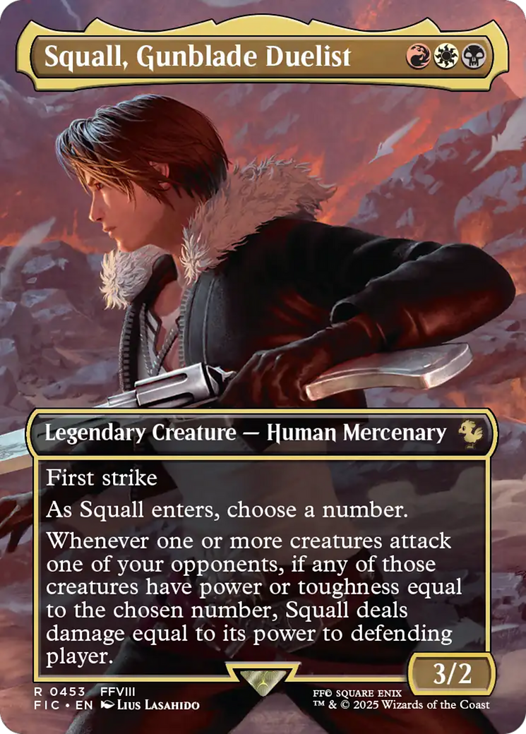 Squall, Gunblade Duelist (Borderless) [FINAL FANTASY Commander] - Destination Retro