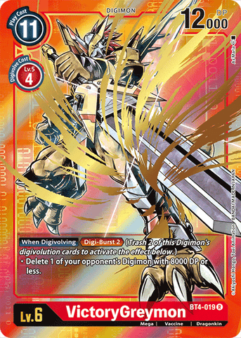 VictoryGreymon [BT4-019] (Alternate Art) [Great Legend] - Destination Retro