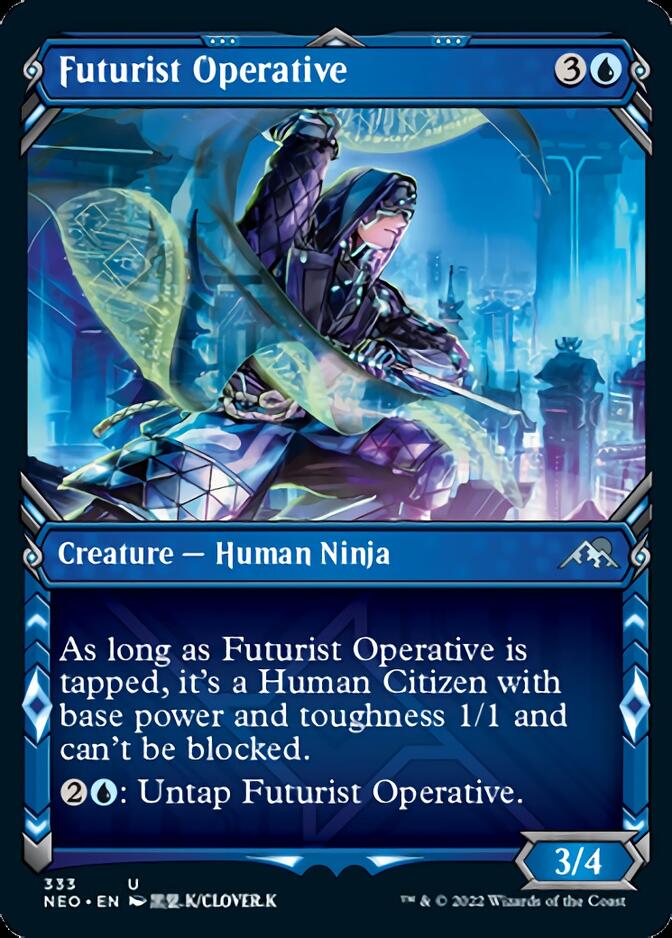 Futurist Operative (Showcase Ninja) [Kamigawa: Neon Dynasty] - Destination Retro