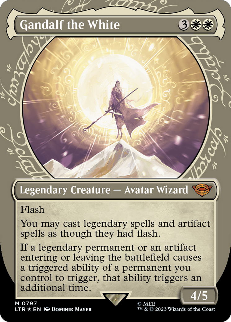 Gandalf the White (Showcase) (Surge Foil) [The Lord of the Rings: Tales of Middle-Earth] - Destination Retro