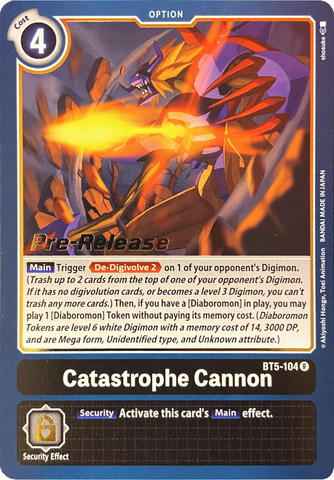 Catastrophe Cannon [BT5-104] [Battle of Omni Pre-Release Promos] - Destination Retro