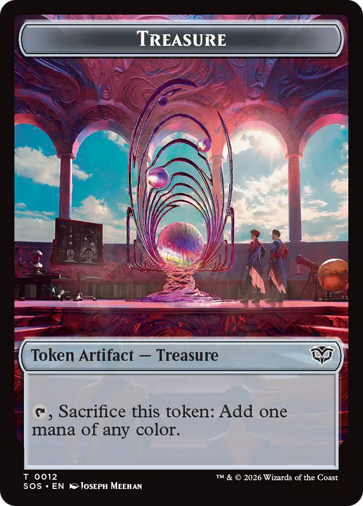 Elemental (0003) // Treasure Double-Sided Token [Secrets of Strixhaven Tokens] - Destination Retro