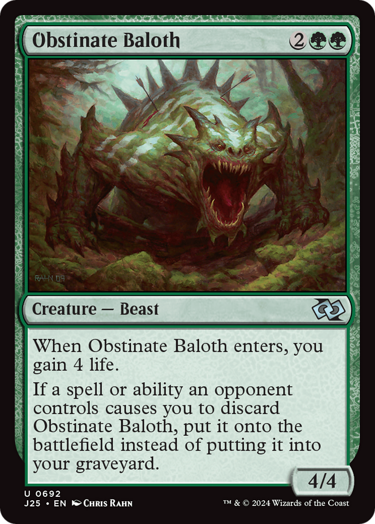 Obstinate Baloth [Foundations Jumpstart] - Destination Retro
