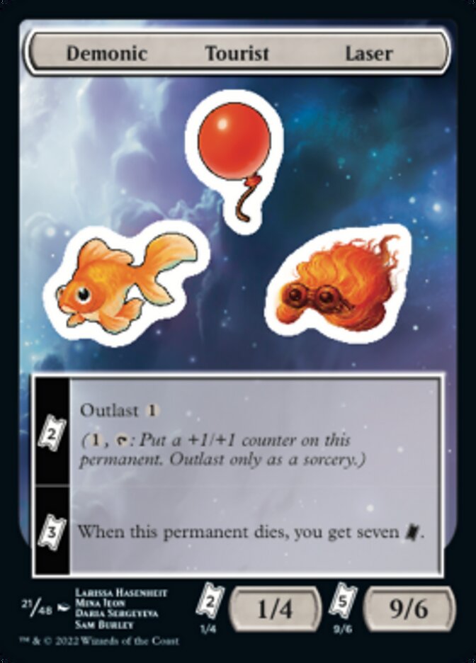 Demonic Tourist Laser [Unfinity Stickers] - Destination Retro