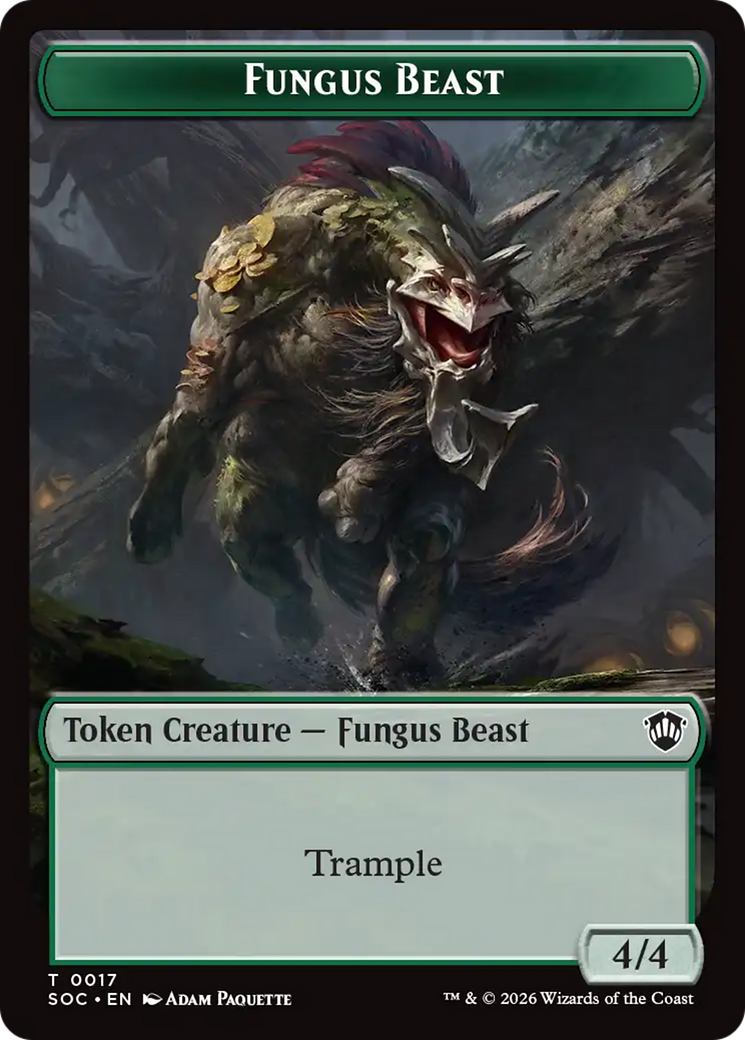 Goat // Fungus Beast Double-Sided Token [Secrets of Strixhaven Commander Tokens] - Destination Retro