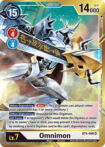 Omnimon [BT5-086] (Alternate Art - As'Maria) [Battle of Omni] - Destination Retro