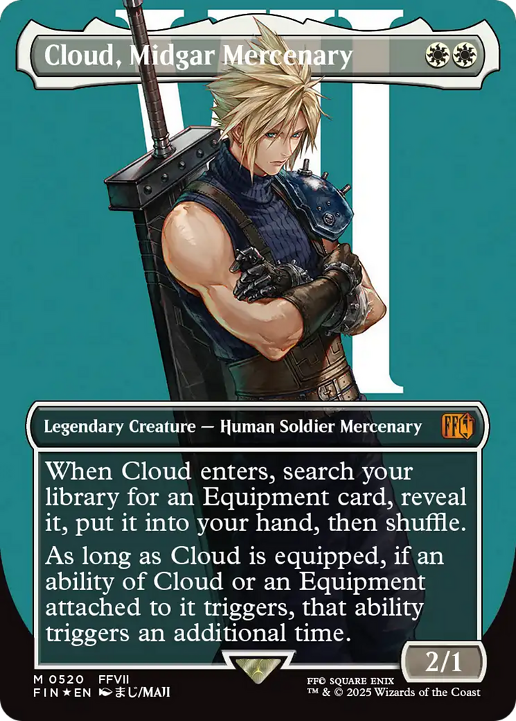 Cloud, Midgar Mercenary (Borderless) (Surge Foil) [FINAL FANTASY] - Destination Retro
