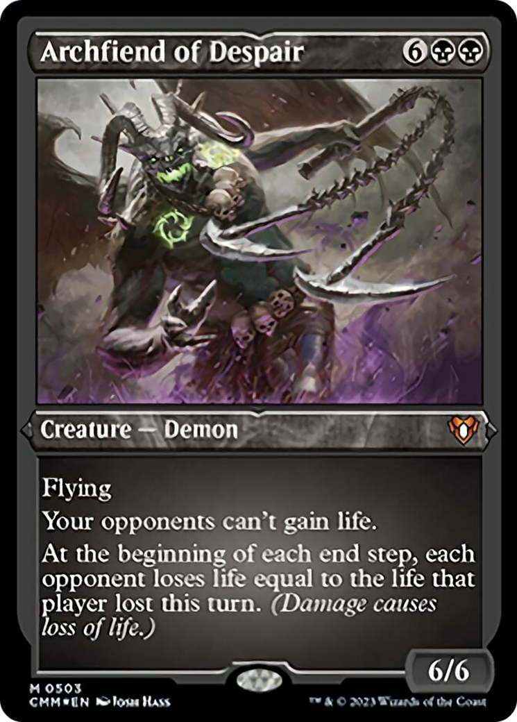 Archfiend of Despair (Foil Etched) [Commander Masters] - Destination Retro