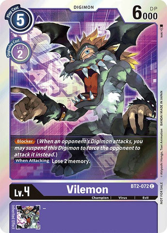 Vilemon [BT2-072] (Event Pack 1) [Release Special Booster Promos] - Destination Retro