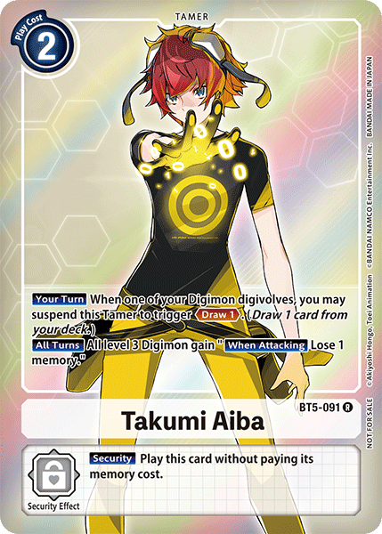 Takumi Aiba [BT5-091] (Buy-A-Box Promo) [Battle of Omni Promos] - Destination Retro