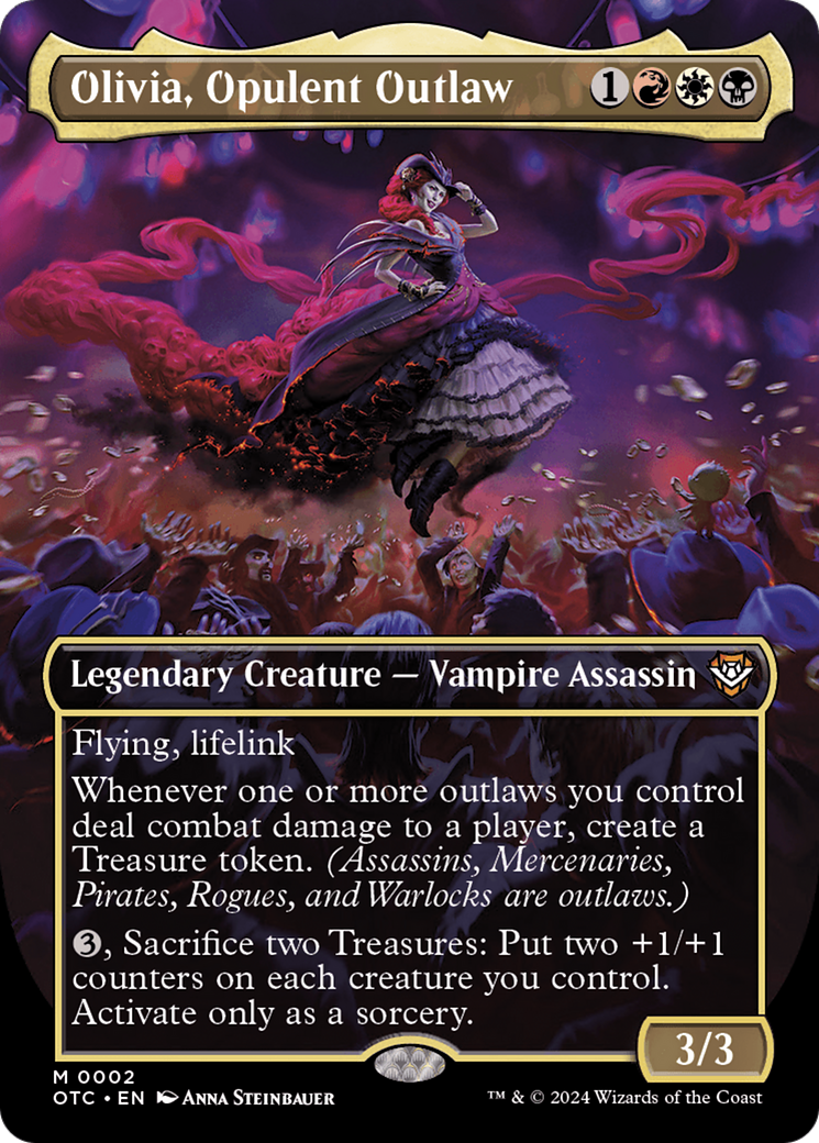 Olivia, Opulent Outlaw (Borderless) [Outlaws of Thunder Junction Commander] - Destination Retro