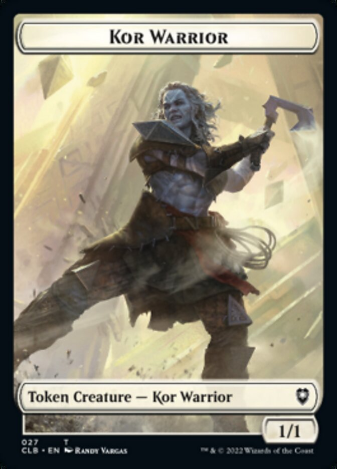 Kor Warrior // Angel Warrior Double-Sided Token [Commander Legends: Battle for Baldur's Gate Tokens] - Destination Retro