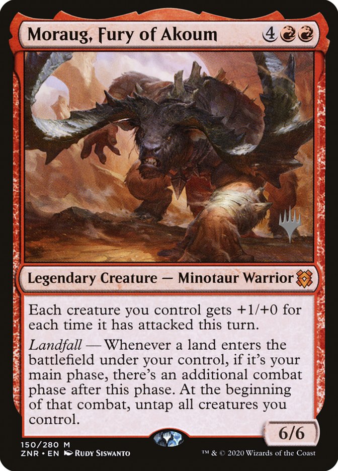 Moraug, Fury of Akoum (Promo Pack) [Zendikar Rising Promos] - Destination Retro