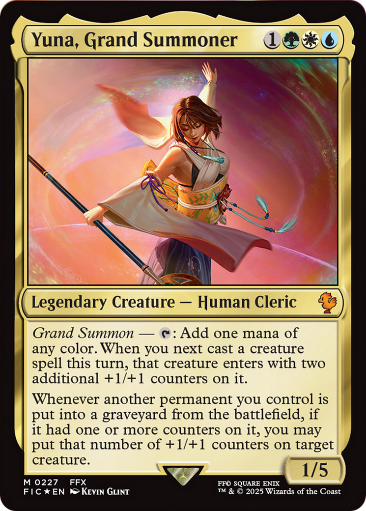 Yuna, Grand Summoner (Surge Foil) [FINAL FANTASY Commander] - Destination Retro
