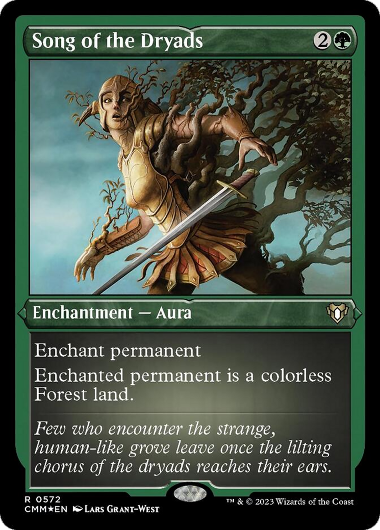 Song of the Dryads (Foil Etched) [Commander Masters] - Destination Retro