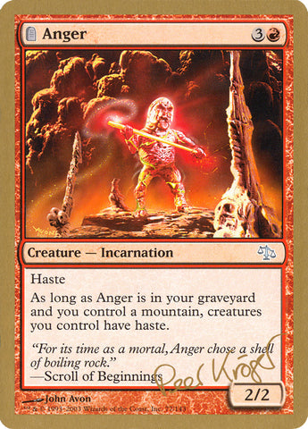 Anger (Peer Kroger) [World Championship Decks 2003] - Destination Retro