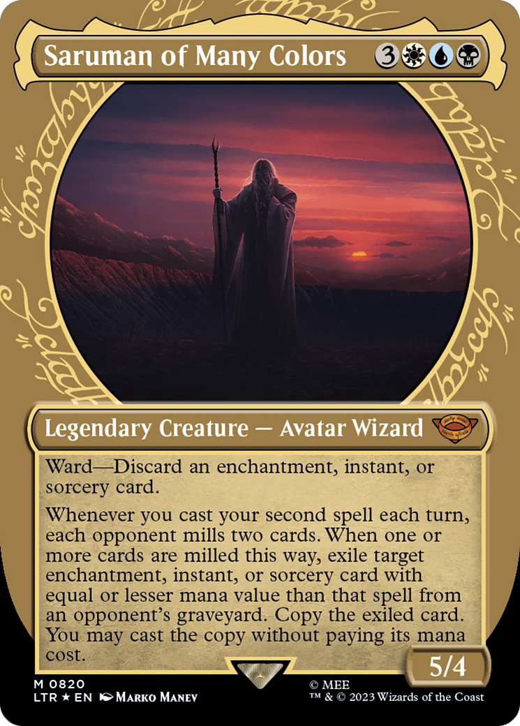 Saruman of Many Colors (Showcase) (Surge Foil) [The Lord of the Rings: Tales of Middle-Earth] - Destination Retro