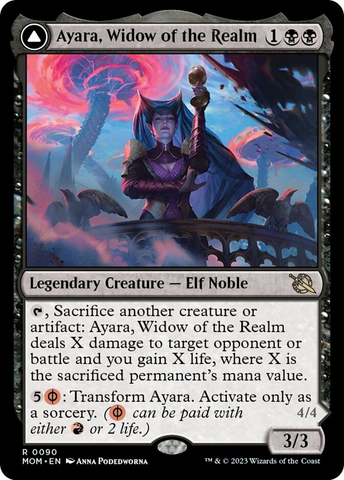 Ayara, Widow of the Realm // Ayara, Furnace Queen [March of the Machine] - Destination Retro