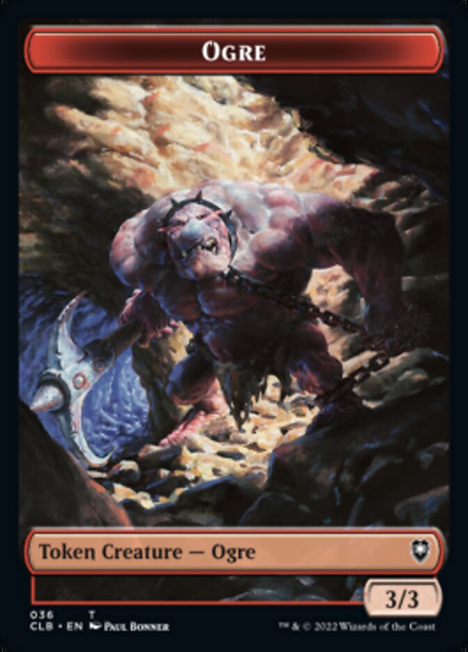 Boar // Ogre Double-Sided Token [Commander Legends: Battle for Baldur's Gate Tokens] - Destination Retro