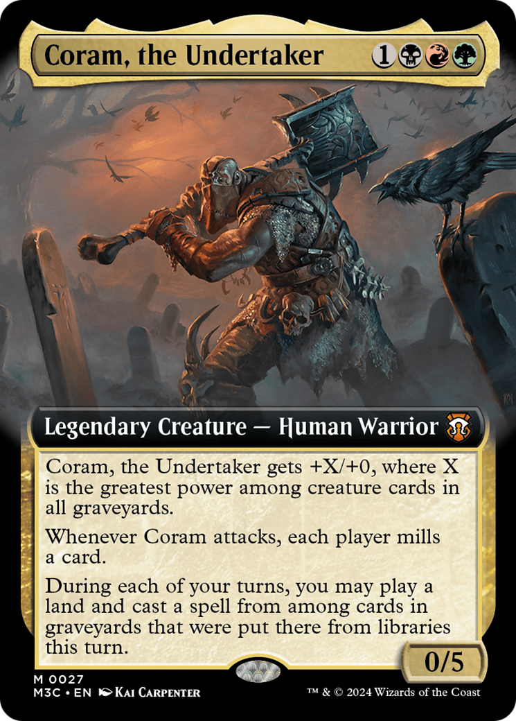 Coram, the Undertaker (Extended Art) [Modern Horizons 3 Commander] - Destination Retro