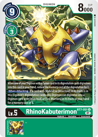 RhinoKabuterimon [BT7-051] [Next Adventure] - Destination Retro