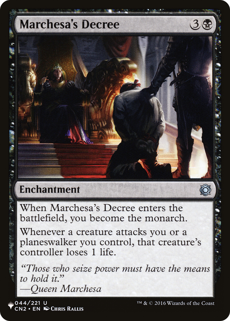 Marchesa's Decree [The List] - Destination Retro