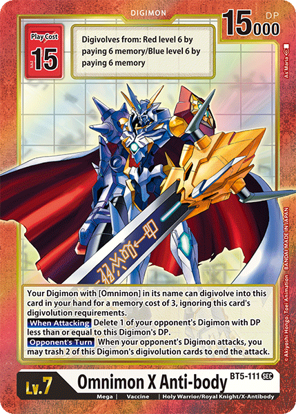 Omnimon X Anti-body [BT5-111] (Alternate Art) [Battle of Omni] - Destination Retro