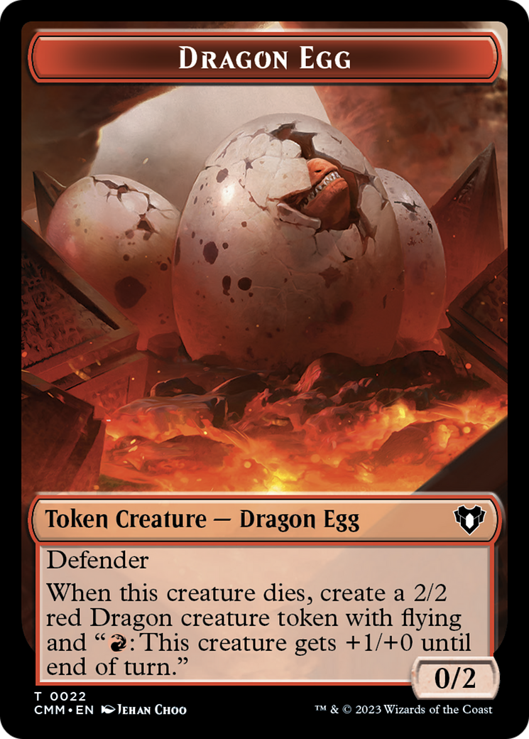 Dragon Egg Token [Commander Masters Tokens] - Destination Retro