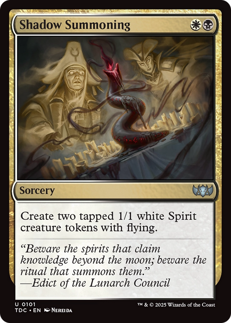 Shadow Summoning [Tarkir: Dragonstorm Commander] - Destination Retro