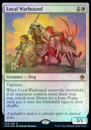 Loyal Warhound [Dungeons & Dragons: Adventures in the Forgotten Realms Prerelease Promos] - Destination Retro