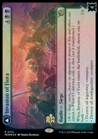 Invasion of Fiora // Marchesa, Resolute Monarch [March of the Machine Prerelease Promos] - Destination Retro