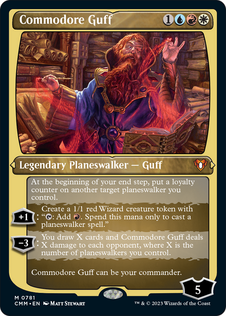 Commodore Guff (Display Commander) (Foil Etched) [Commander Masters] - Destination Retro