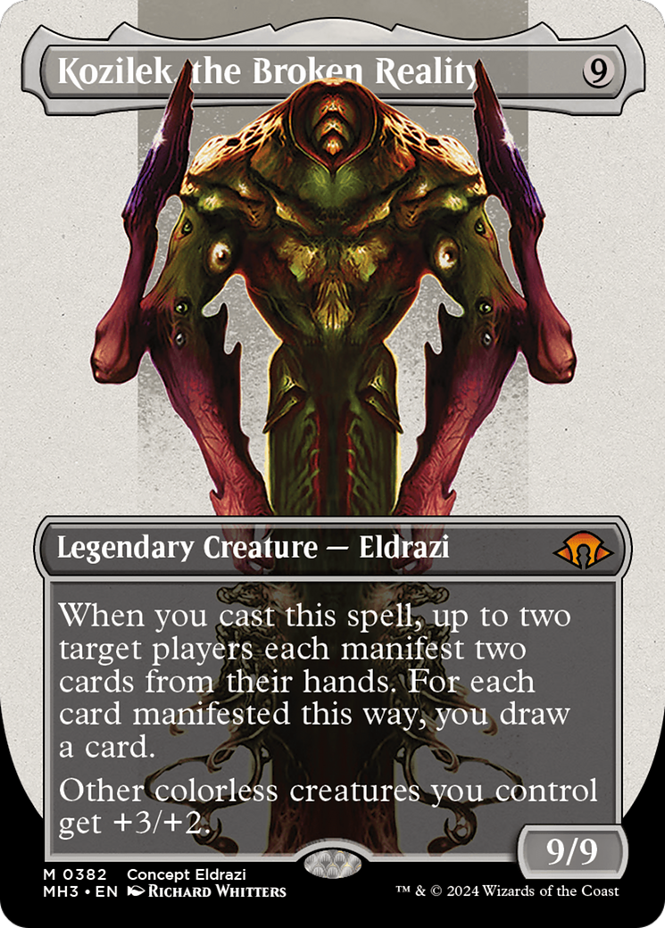 Kozilek, the Broken Reality (Borderless) (Serialized) [Modern Horizons 3] - Destination Retro