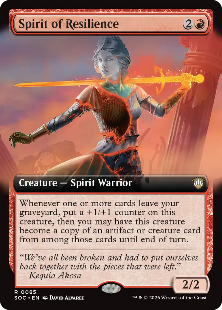 Spirit of Resilience (Extended Art) [Secrets of Strixhaven Commander] - Destination Retro