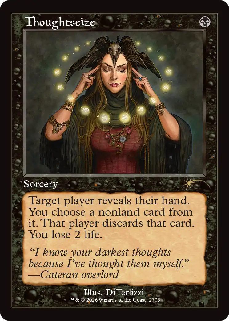 Thoughtseize (2705) (Retro Frame) [Secret Lair Drop Series] - Destination Retro