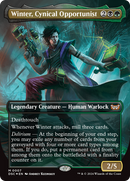 Winter, Cynical Opportunist (Borderless) [Duskmourn: House of Horror Commander] - Destination Retro