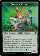 Food // Pawpatch Recruit Double-Sided Token [Bloomburrow Tokens] - Destination Retro